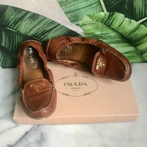 Prada Leather Flats Size 9